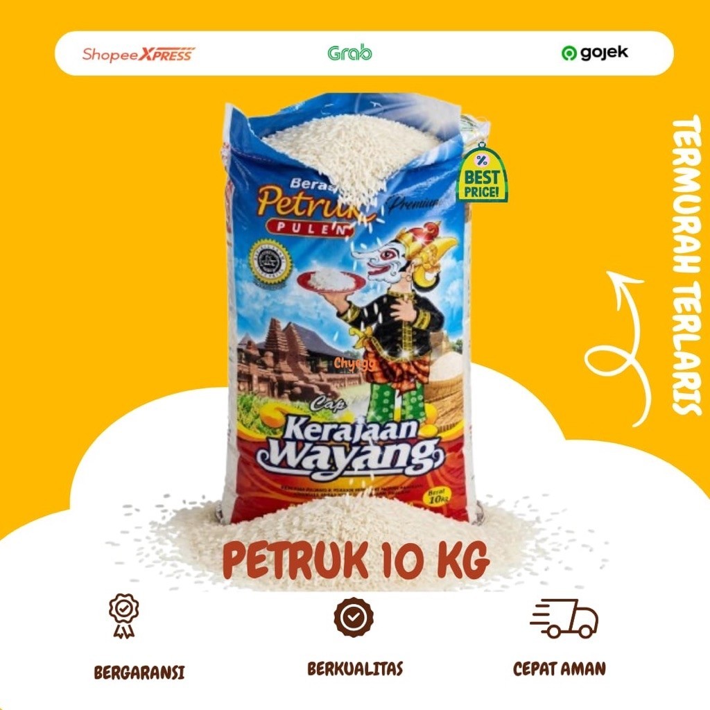 [DEPOK] BERAS PETRUK SUPER 10KG PULEN WANGI BERAS PREMIUM ASLI