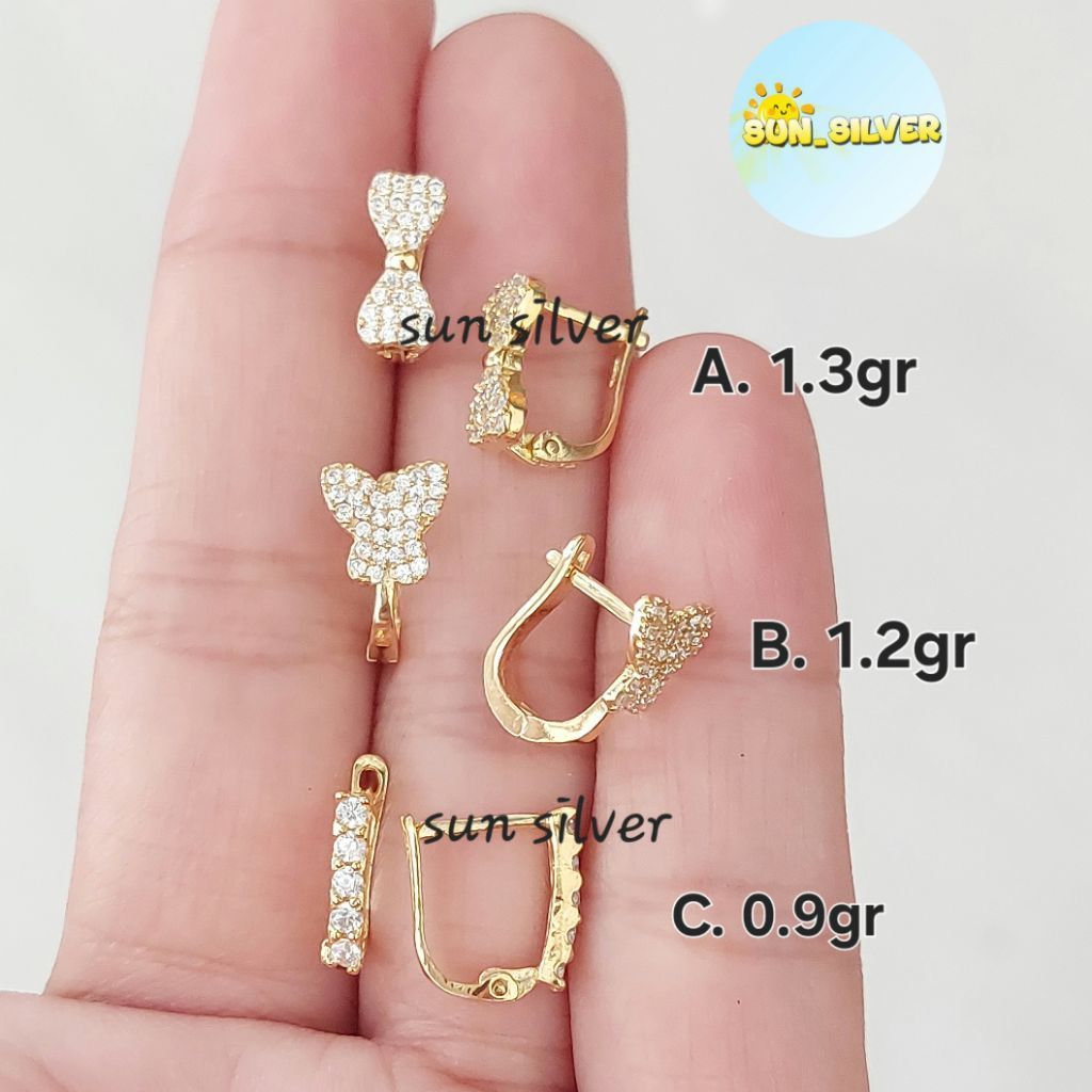 ANTING JEPIT GOLD PERAN 925 ANTING MATA KLIP
