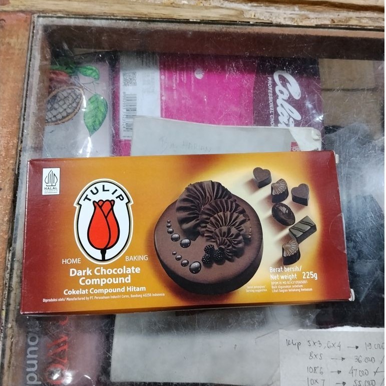 Coklat Blok Tulip 225gr / Tulip Dark Chocolate