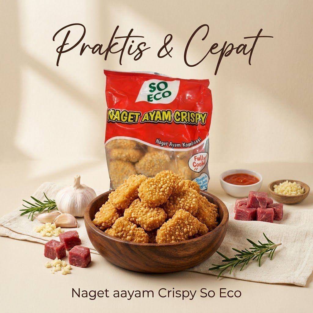 NAGET AYAM SO ECO 450g - NAGET AYAM CRISPY - NAGET AYAM