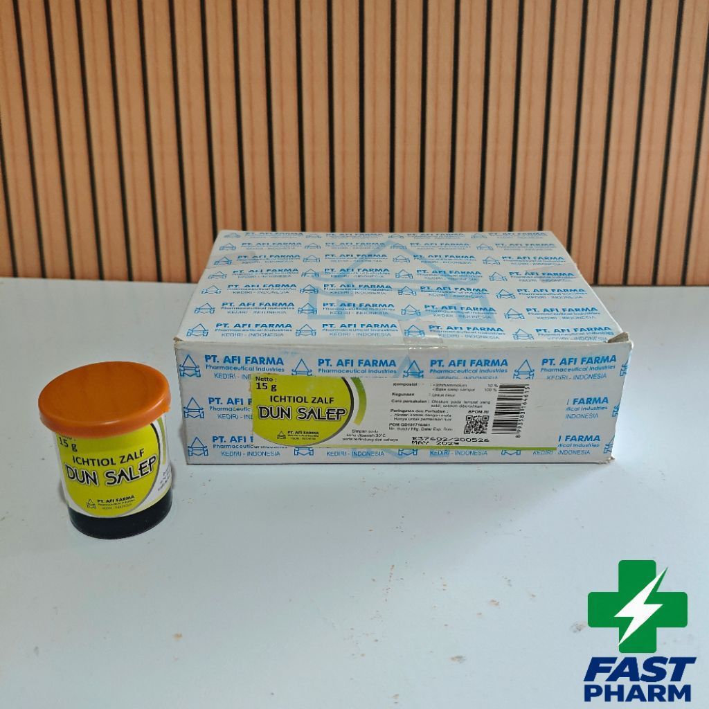 1 BOX DUN SALEP Ichtiol 15g Isi 12 Pot - Salep Bisul Bengkak Kulit Jerawat Bernanah & Nanah