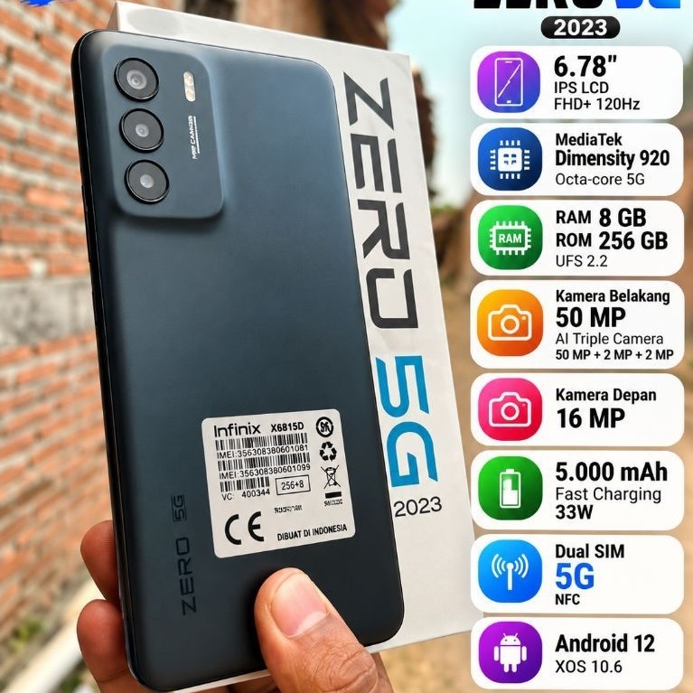 infinix zero 5G 2023 Ram 8/256 GB SECOND NOMINUS