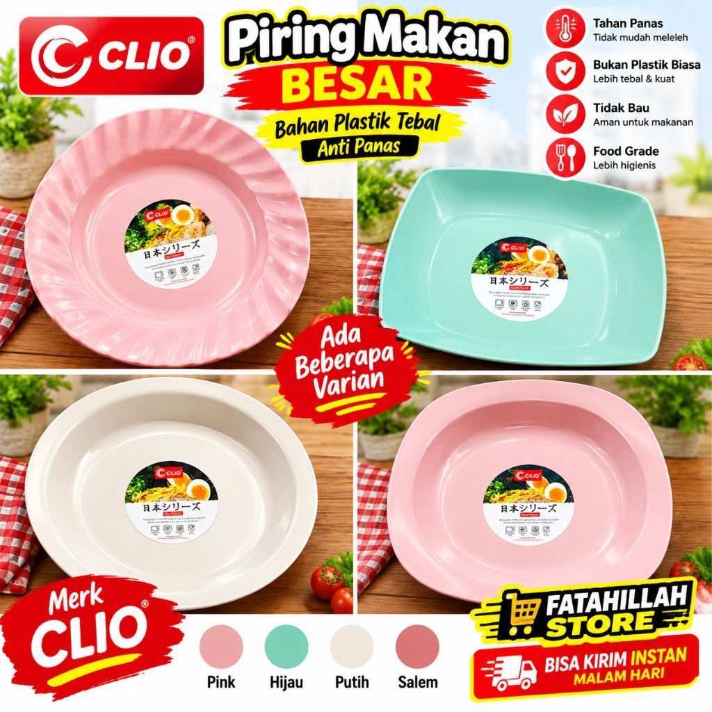 PIRING MAKAN PLASTIK TEBAL PIRING CLIO PIRING MAKAN PLASTIK TEBAL PIRING MALAN MURAH