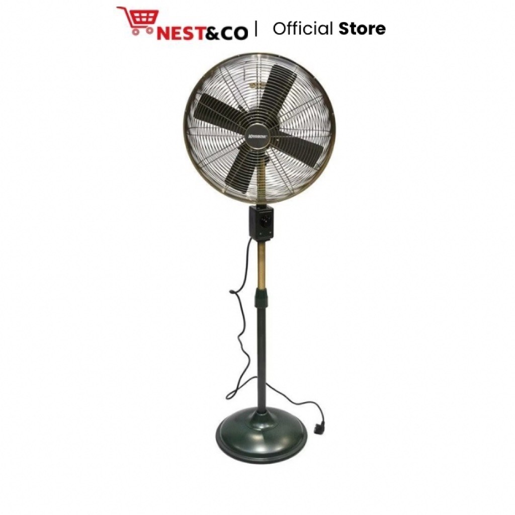 Krisbow Kipas Angin Berdiri Vintage 16 Inch Standing Fan Kipas Lantai Floor Fan