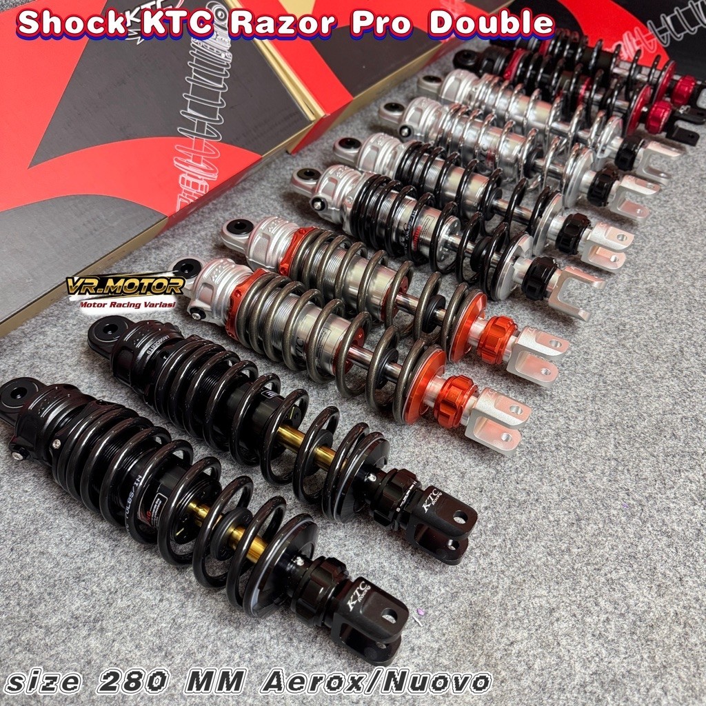 Shockbreaker KTC Razor Pro 280mm Original KTC Racing Klik Rebound Fungsi Aerox NMAX New Nouvo Alpha 