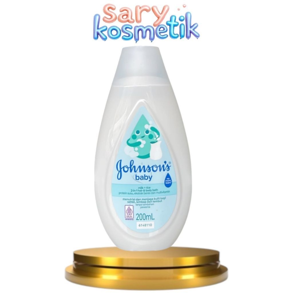 cb.ox][200ml milk rice] JOHNSON'S baby milk + rice 2in1 hair and body bath nutrisi kulit bayi