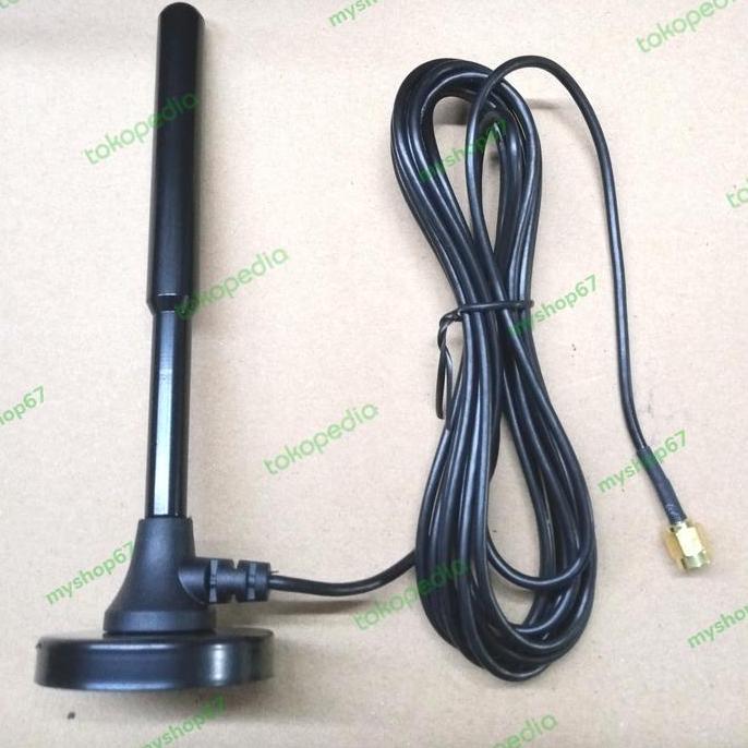 Antena Modem 4G.3G.2G Lte 35Dbi Konektor Sma Male ( Indoor Magnet)