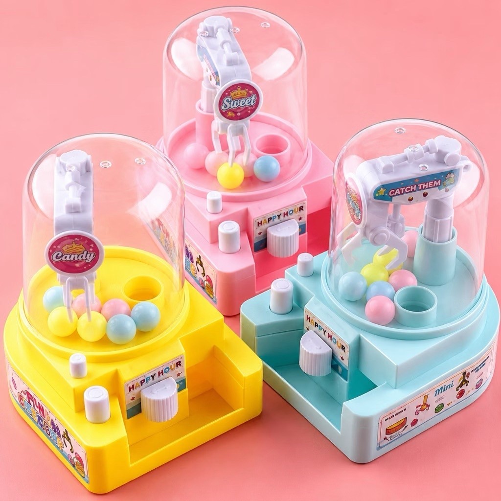 Mainan Mesin Capit Bola Mini Claw Machine Candy Mini Ball Mainan Capit Bola