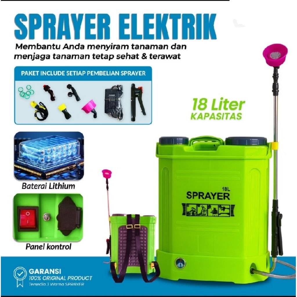 promo obral spayer pertanian 18 liter / sprayer elektrik pertanian 18L / pompa pertanian 18 liter / 