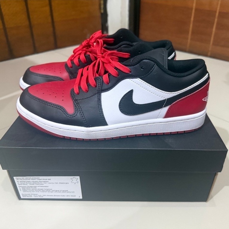 air jordan 1 low bred toe