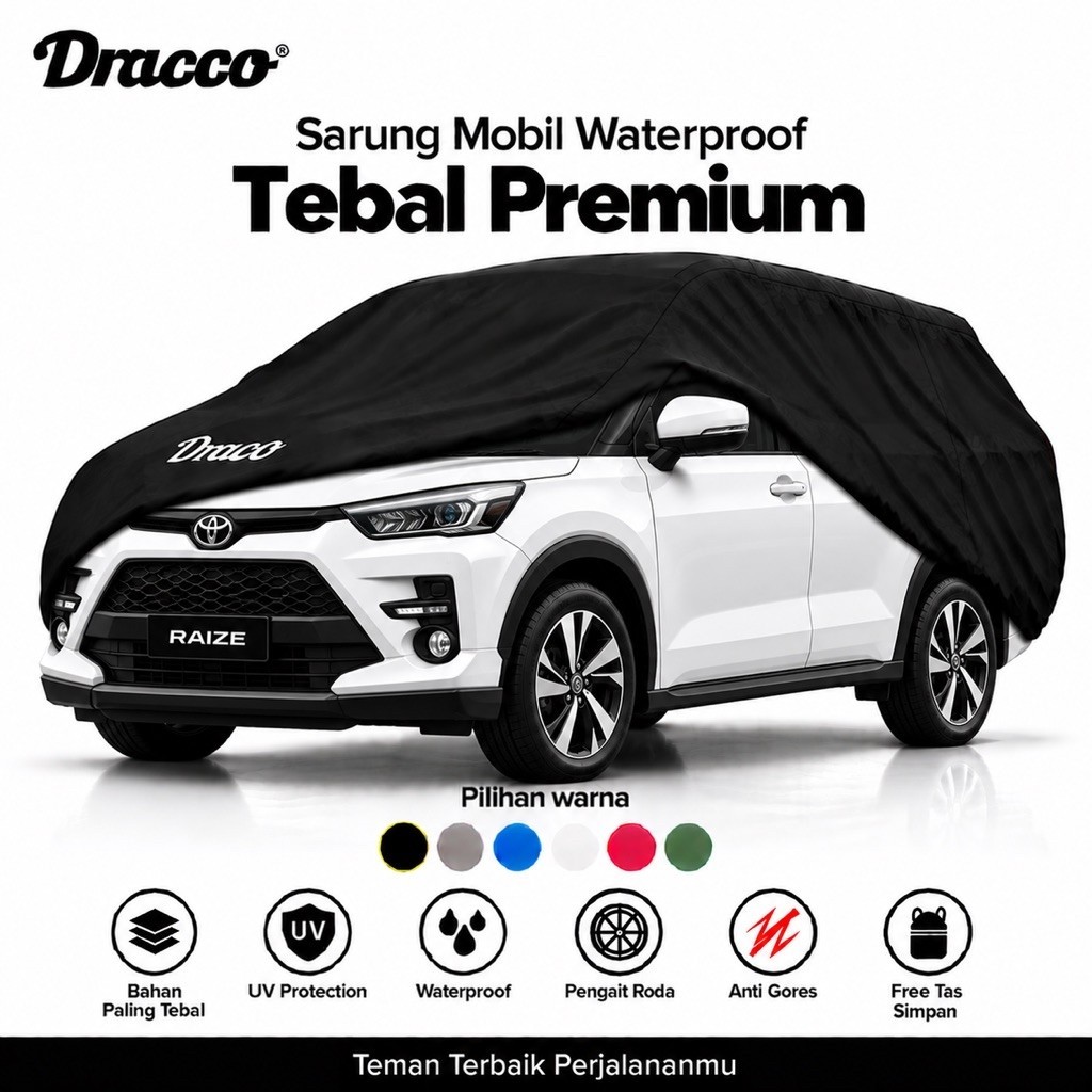 DRACCO sarung mobil TOYOTA RAIZE waterproof anti UV tebal CARPROOF premium cover mobil free tas