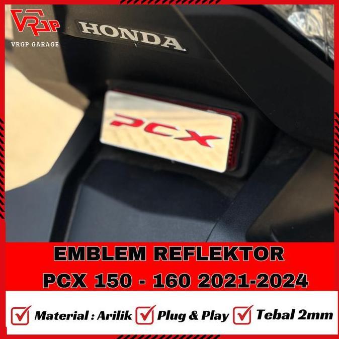 Promo VRGP Emblem Reflektor PCX 150-160 2018-2026/Garnis Reflector PCX/ Aksesoris PCX Murah/Reflekto