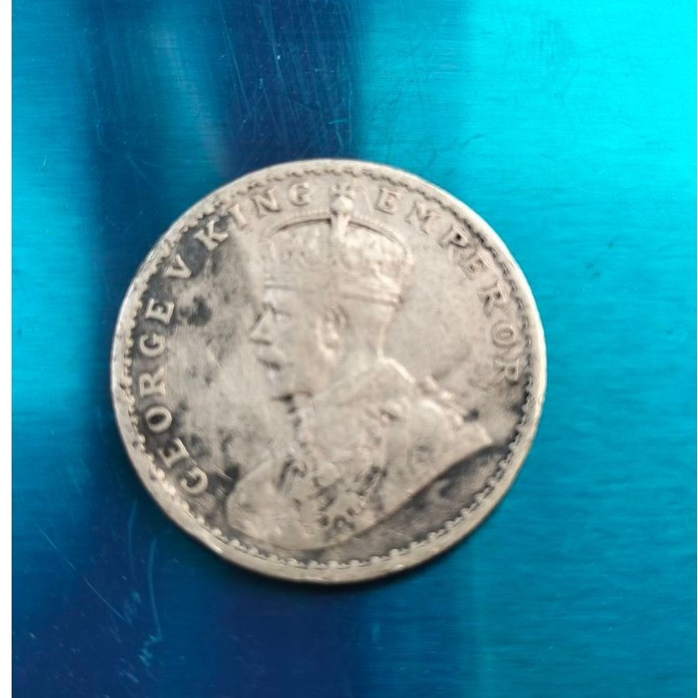KOIN-PERAK-KUNO-ONE-RUPEE-INDIA-1918(SILVER -COIN)
