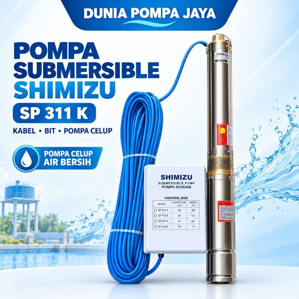 POMPA SUBMERSIBLE SHIMIZU SP 311 K (KABEL) BIT pompa celup