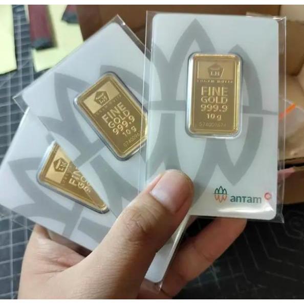 Terlaris Antam Logam Mulia Certicard Emas Batangan 10 Gram, Lm Antam - 10 Gram