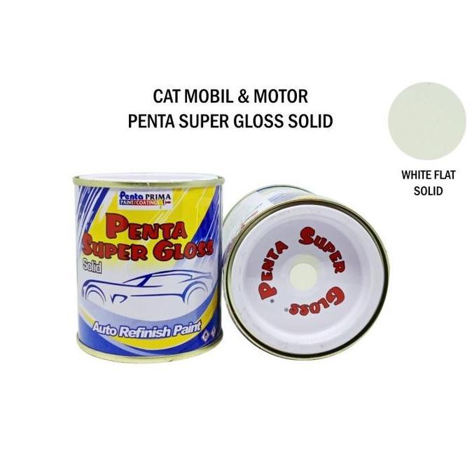`````````] CAT PENTA PUTIH DOFF WHITE FLAT 0001M 200 gram - cat mobil putih - cat putih doff - cat p