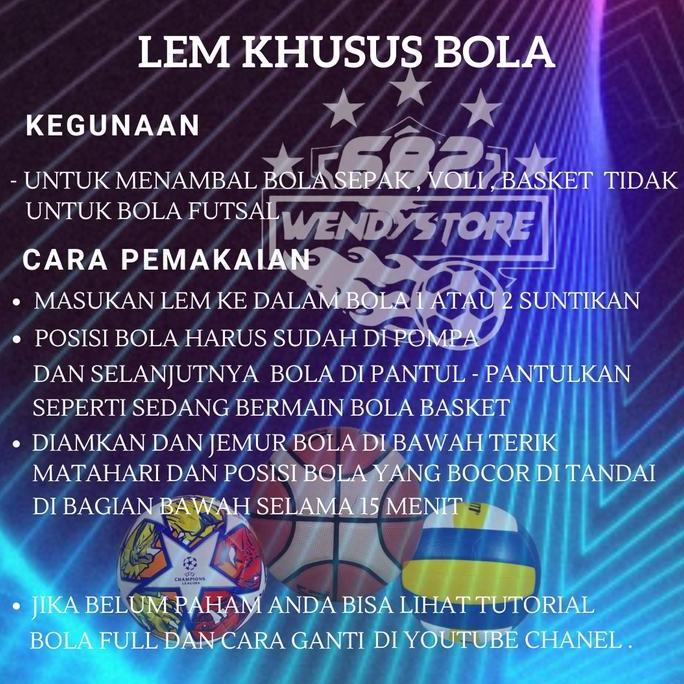Sportwhy- Lem Khusus Tambal Bola/Cairan Ajaib Lem Penambal Bola Bocor Untuk Bola Sepak/Voli/Basket