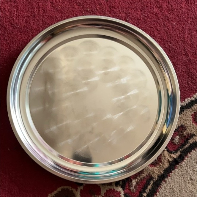 uk D.30cm Nampan bulat stenlis/baki stenlis/baki bulat stenlis Baki bulat stainless