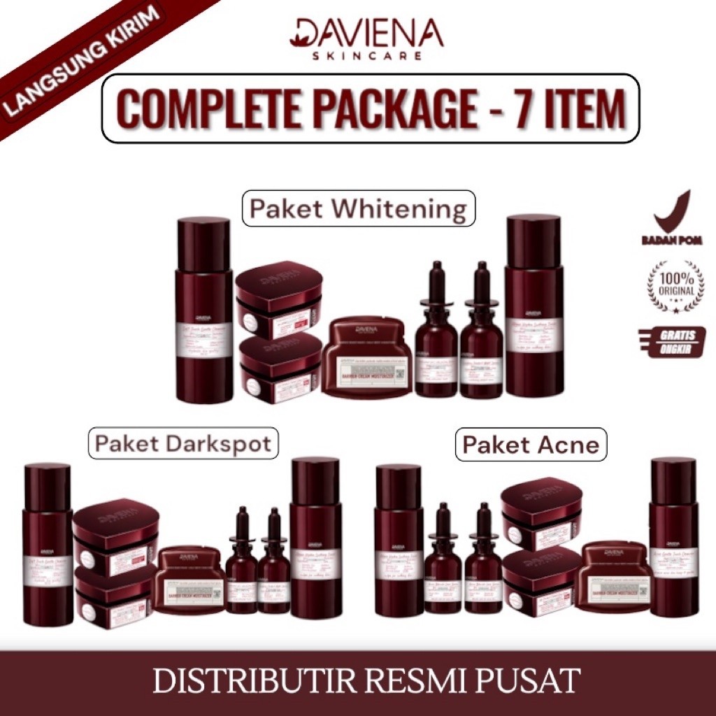 Daviena Skincare Complete Package - Puragen hybrid-XT ( 7 ITEM ) - DAVIENA SKINCARE