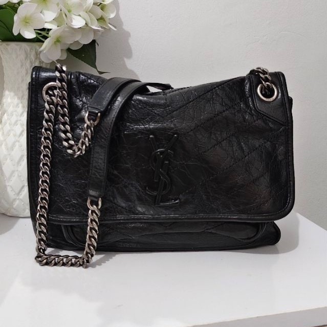YSL* Niki Black Medium Preloved Bag