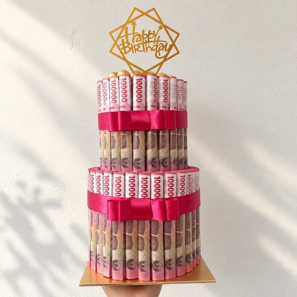 Money Cake Tart Replika Uang Mainan Hampers Kado Gift