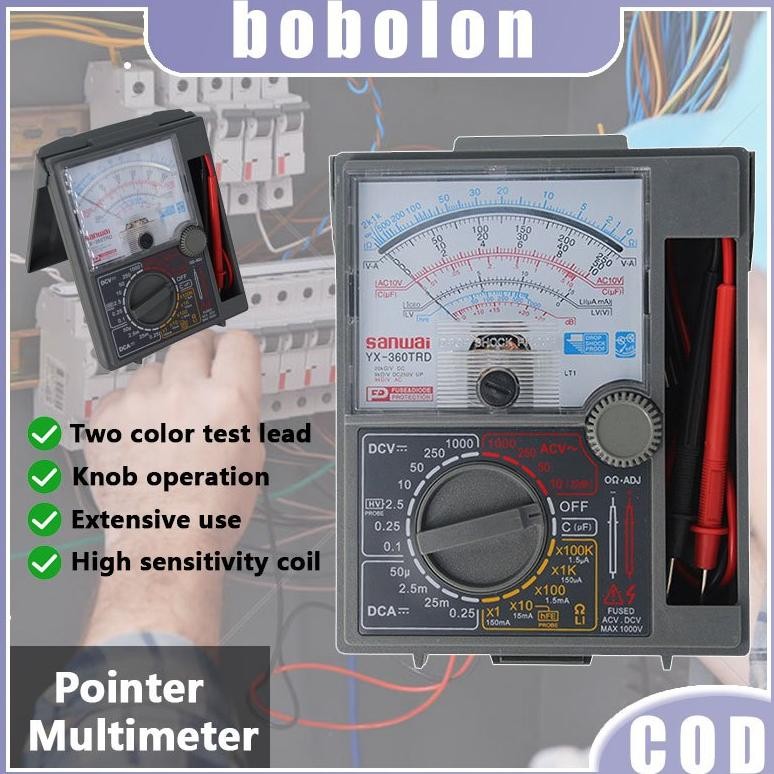 Perlindungan pengatur tegangan multimeter, uji DC AC, multimeter analog, multimeter manual, multimet