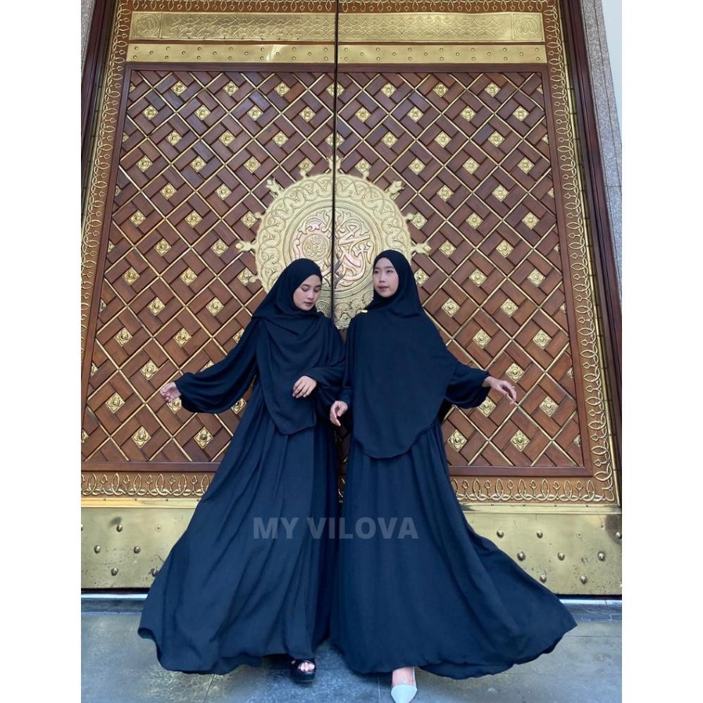 Terlaris My Vilova -  Zoya Set M L Xl Pashmina Oval Set Syar'I Rayon Crinkle Premium Baju Muslim Jum
