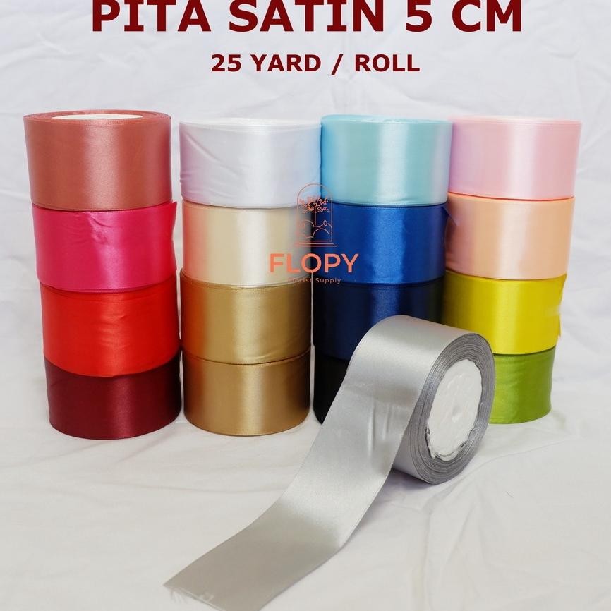 

[Kecil [25 Yard] Pita Satin 5 Cm Warna Pastel Uj-53