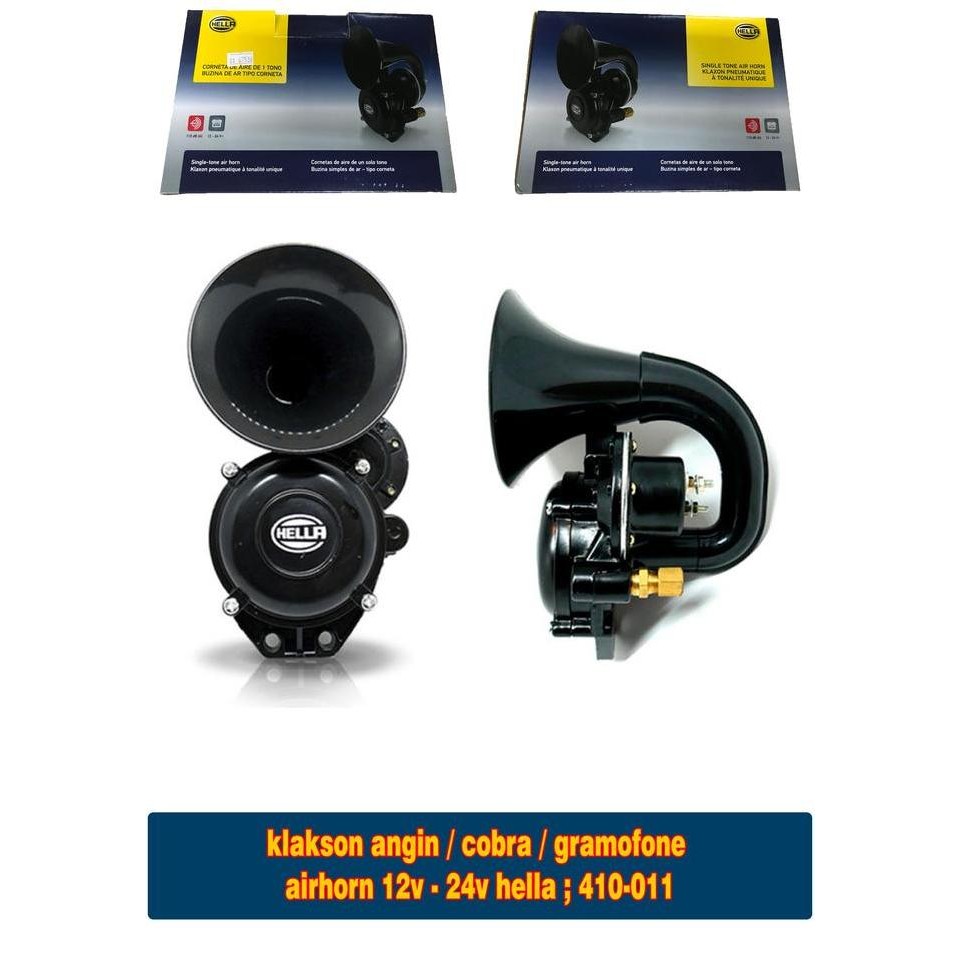 klakson angin / cobra / gramofone airhorn hella 410-011 -67536-