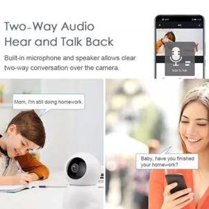 V380 Pro Cctv Snowman Mini Smart Indoor Ip Camera Full Hd 1440P 3Mp Ptz Kamera 360 Lihat Kamera Pela