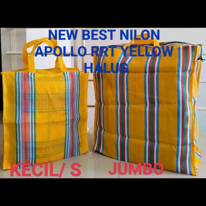 Tas Belanja Nilon Senar Tote Bag Kecil Jumbo Tas Pasar/Tas Ayam Zipper