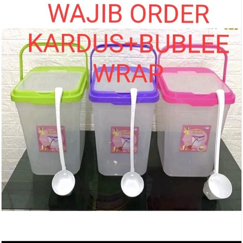 LOVENIA - Toples Es Buah 15 Liter 25Liter + Gayung Lovenia / Toples Gayung Toples Wadah Air / Aquari