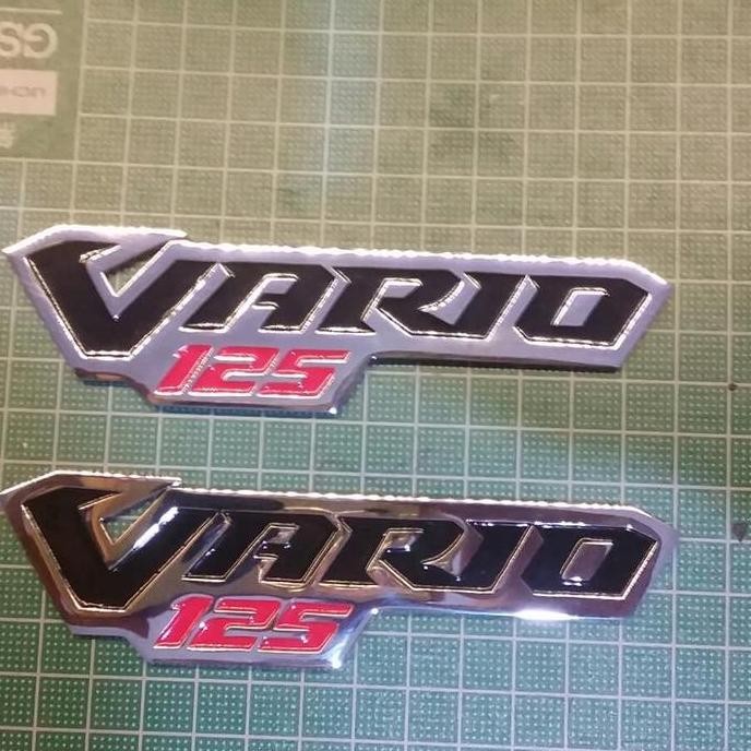 ] EMBLEM HONDA VARIO TECHNO 125 2 DIMENSION STAINLESS 13cm x 3.5cm