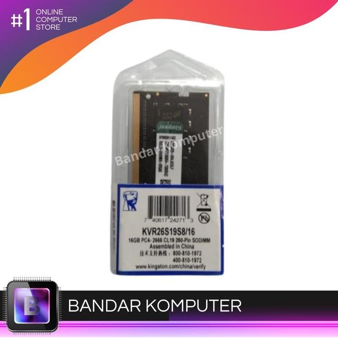 Memory Ram Kingston Sodim Ddr4 16Gb Pc 2666