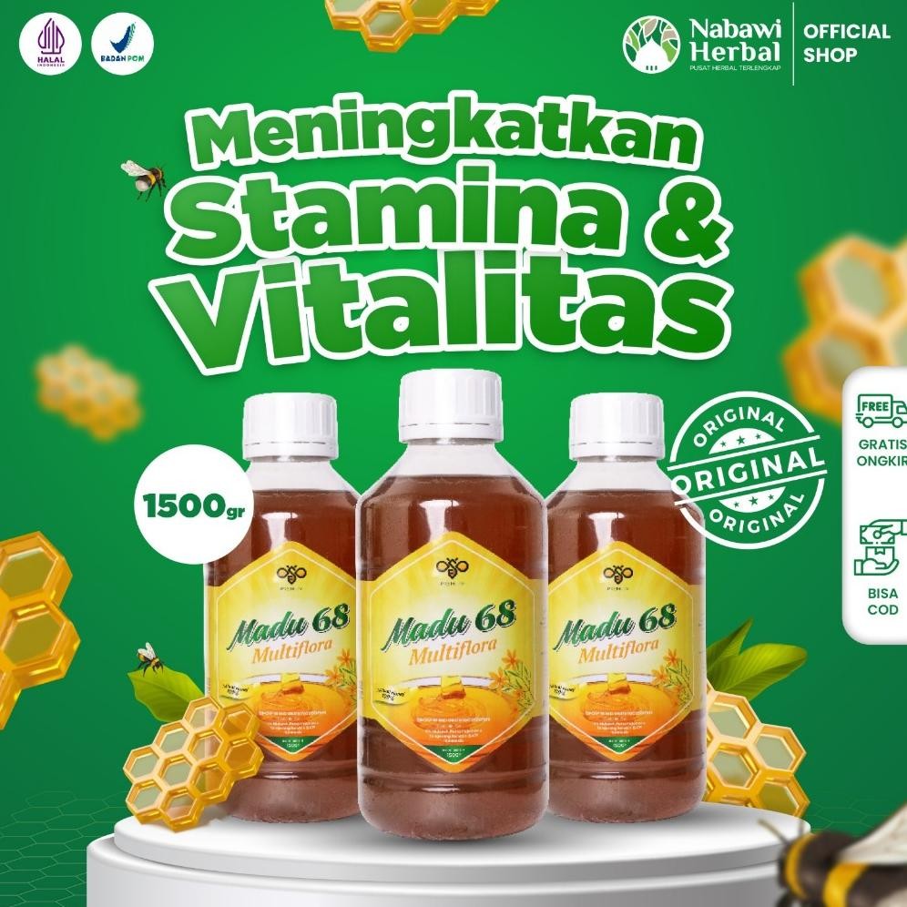 

(Terbaru) Madu Multiflora 1500Gr - Madu 68 (Terlaris)