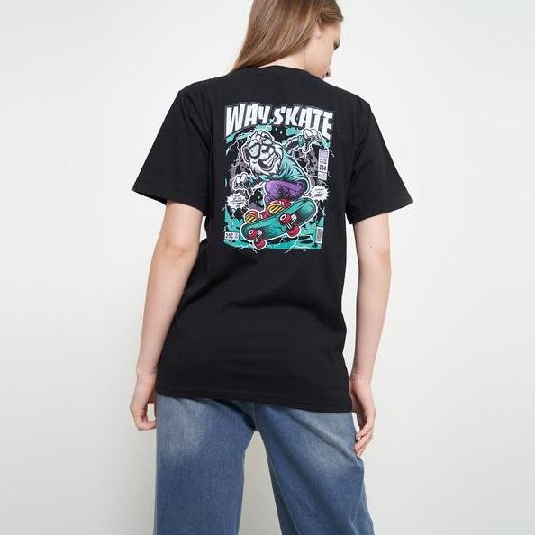 Kaos Dewasa Unisex Way Skate Distro Pria Wanita Tshirt Keren Ukuran S Hingga 4Xl