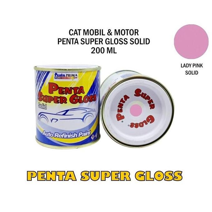 best produk] CAT PENTA LADY PINK 31017 200 gram - cat penta pink - cat penta super gloss pink - cat 
