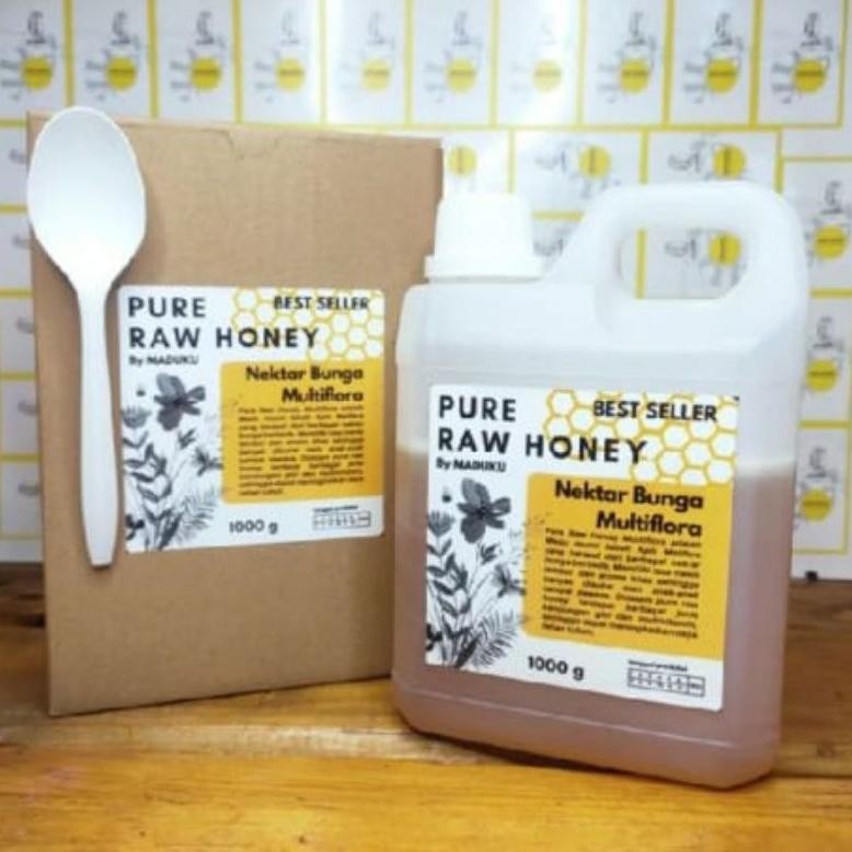 

(Terbaru) Maduku Pure Raw Honey, Madu Mentah Murni 100% Multiflora 1Kg (Terlaris)