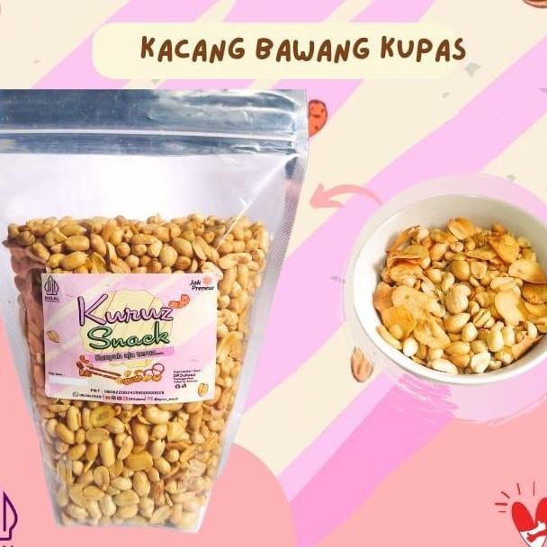Kacang Bawang Goreng Kupas Plastik 1Kg