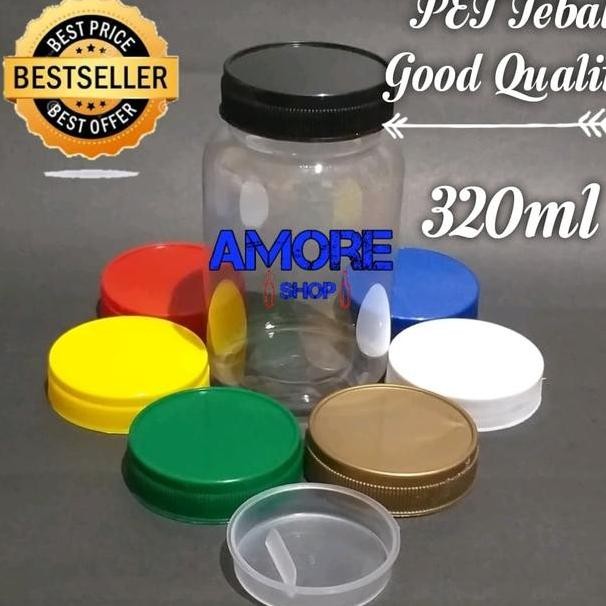 

50Pcs Botol Toples Plastik Jar 300Ml330Ml Bawang Goreng Permen Makanan Kering
