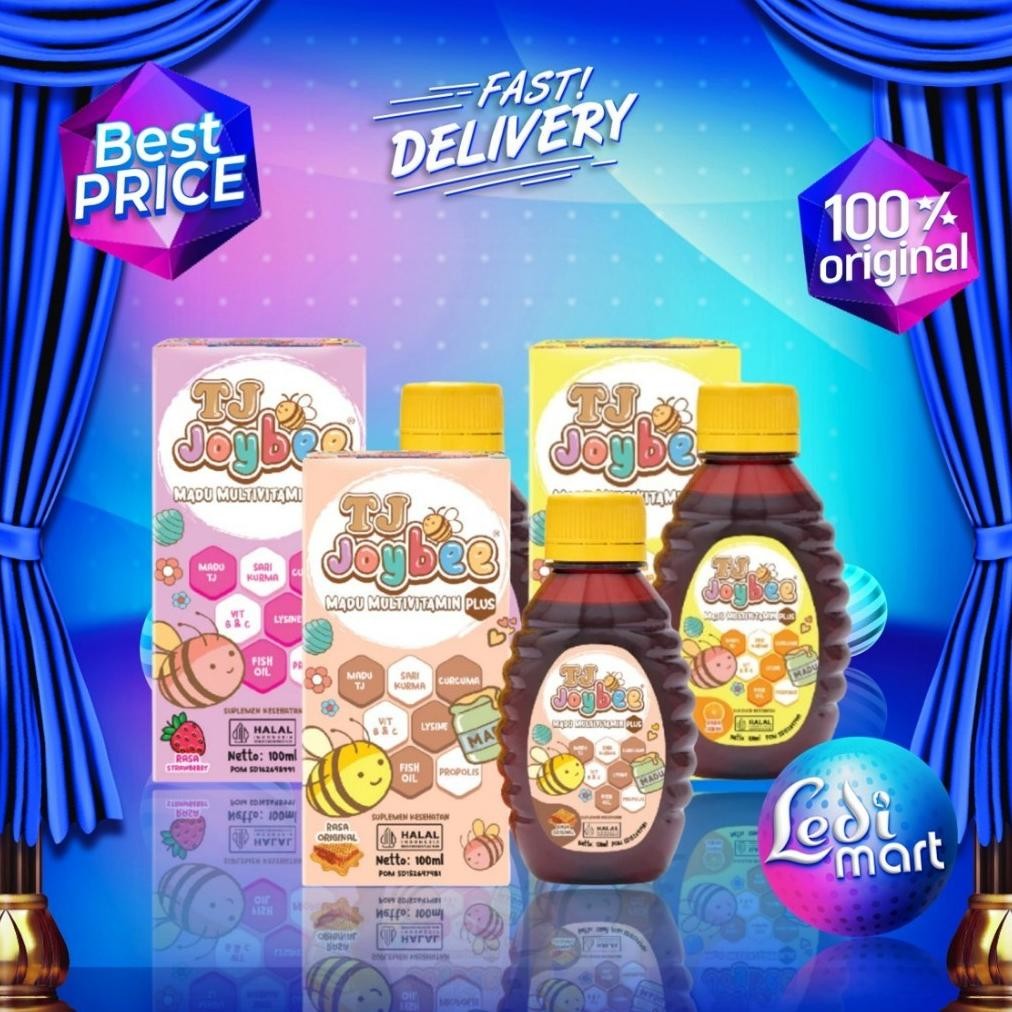 

(Terbaru) Madu Tj Joybee 100ml | Original, Jeruk, Strawberry | Madu Anak Multivitamin Untuk Nafsu Makan | LM (Terlaris)