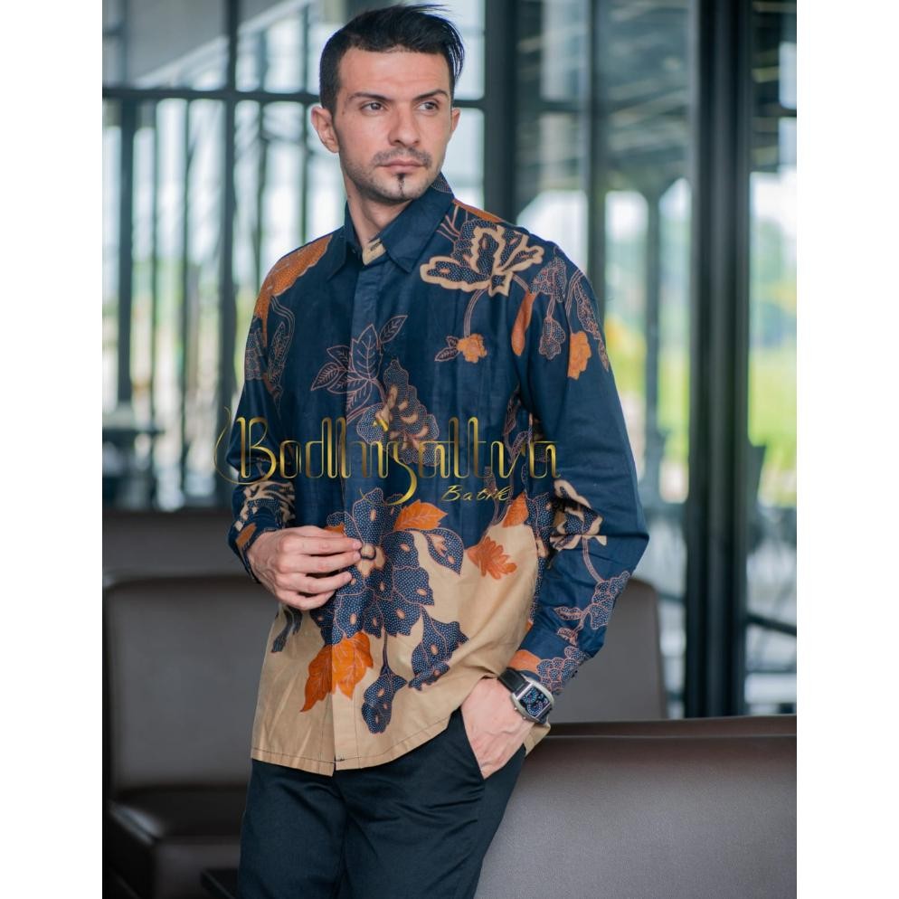 Viral Bodhisattva Batik Kemeja Batik Pria Lengan Panjang Ukuran M L Xl Xxl Un-123