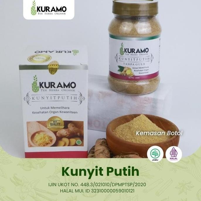 

welcome to tahuan jaya Jamu Teh Bubuk Kunyit Putih Murni Tanpa Gula Kuramo Herbal 100gr Kemasan Botol Obat Maag Kronis