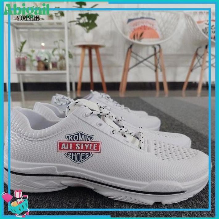 Zona Termurah Sepatu Karet Ringan Anti Air Komin All Style Putih Gradeori