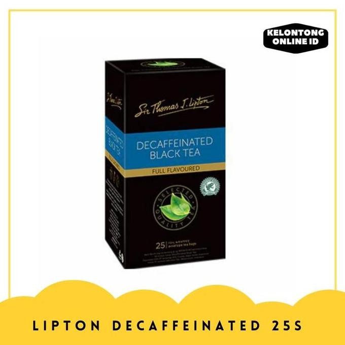 

welcome to tahuan jaya Lipton Black Tea Decaf - Isi 25 Sachet x 2gr | Teh Celup Tanpa Kafein | Decaffeinated Tea