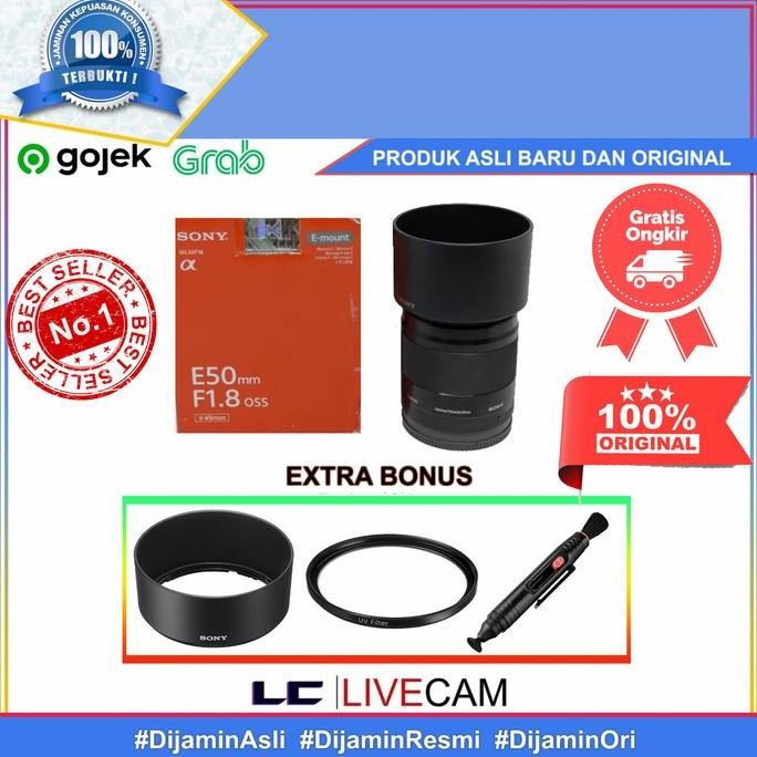 TERBARU SONY E 50MM F1.8 / LENSA SONY E 50MM F1.8 / SONY E MOUNT 50MM F1.8 BISA GRAB