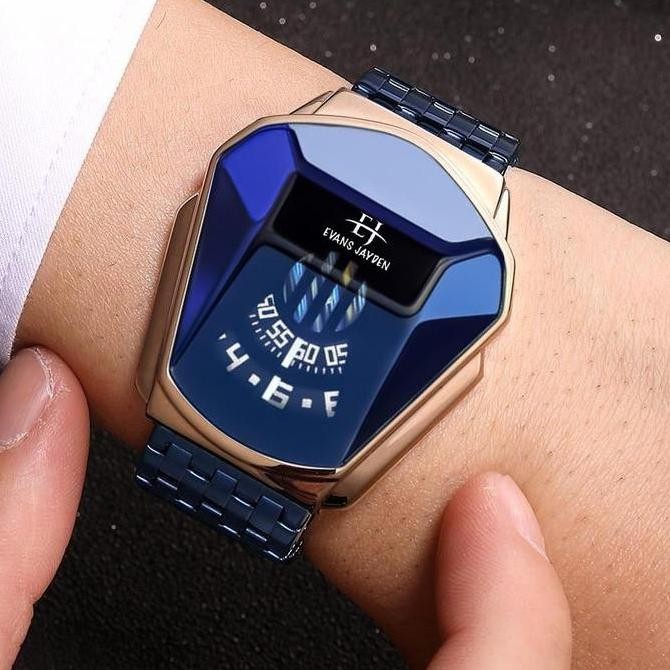 Buy 1 Get 1 Evans Jayden Jam Tangan Pria 9953-1 Rantai Stainless Steel Analog Sapphire Glass Water R