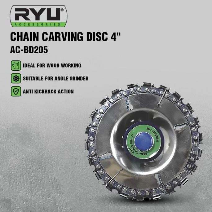 TERLARIS - RYU Mata Gerinda Potong Kayu 4 Inch Chain Carving Disc