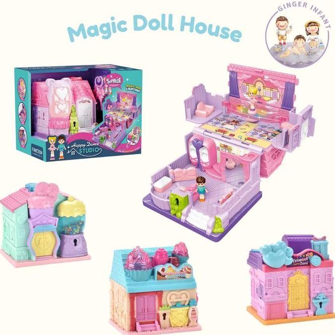 TERLARIS - Mainan magic doll house mainan anak anak Sweet Candy Room Surprise House Kado Rumah Anak 