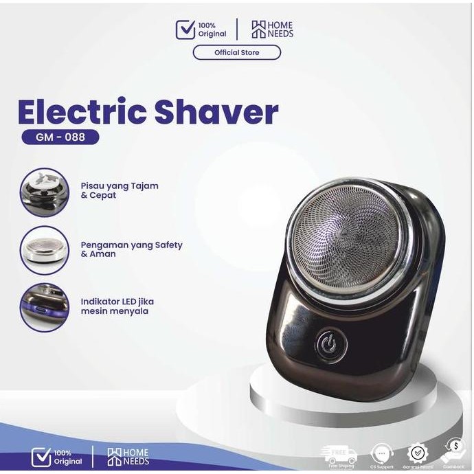 ,,,,,,,] Alat Cukur Portable Kumis Jenggot Cukuran Kumis Elektrik GM-088